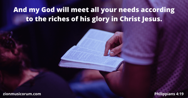 A man is reading bible about his glory and riches