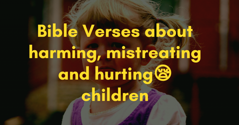 Bible verses about harming your children